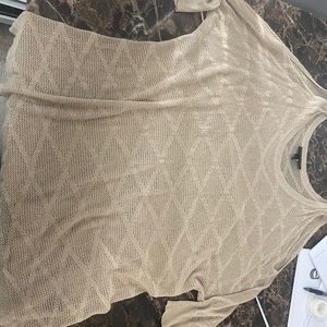 Lane Bryant Gold Shimmery Blouse